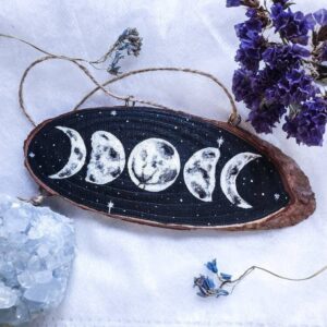 Moon Phases Wood Wall Ornament