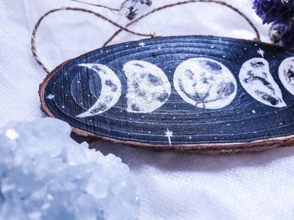 Moon Phases Wood Wall Ornament - Image 2