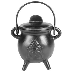 Cast Iron Cauldron With A Small Triquetra