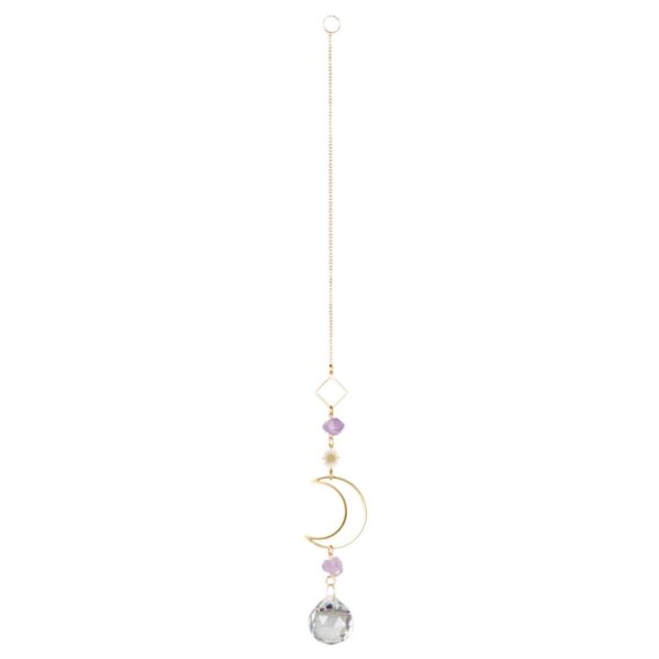 Amethyst Double Triangle Sun Catcher (Moon Version) - Image 2