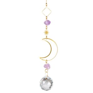 Amethyst Double Triangle Sun Catcher (Moon Version)