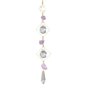 Amethyst Double Triangle Sun Catcher (Sun Version)