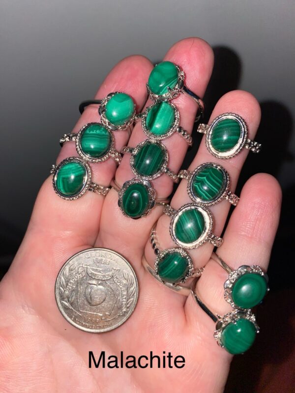 Malachite Crystal Ring - Image 2